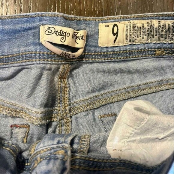 Junior's Skinny Denim Sz 9 Cuffed Ankle Jeans - Picture 2 of 3